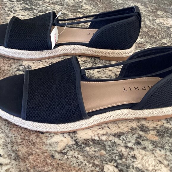 Esprit black canvas shoes, size 8.5, NEW WITH TAGS - Picture 2 of 5